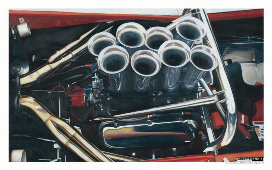 McLaren M6B Big Block Chevy Velocity Stacks